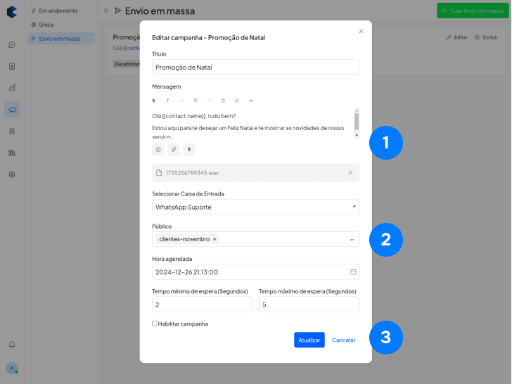 Painel Envio em Massa