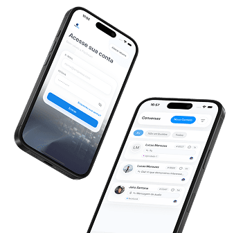 Telas do aplicativo FlipDesk